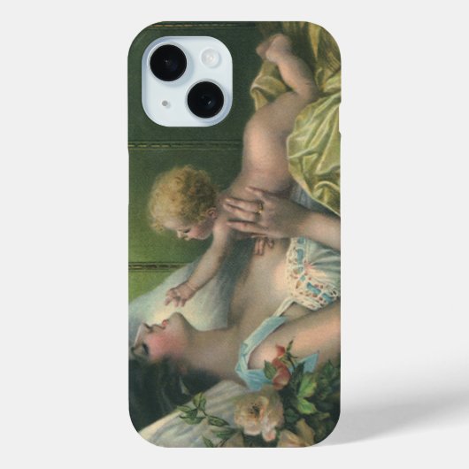 Moederdag, Victoriaans moeder met Baby Case-Mate iPhone Case (Achterkant)