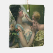  Moederdag, Victoriaans moeder met Baby Keramisch Ornament (Rechts)