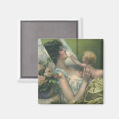 Moederdag, Victoriaans moeder met Baby Magneet (Voorkant / Achterkant)