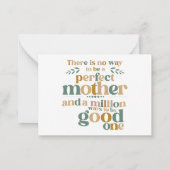 Moederdag vieren: een dag van dankbaarheid notitiekaartje (Achterkant)