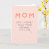 Moederdag vieren  MOM acroniem leuk grappig kaart (Gele Bloem)