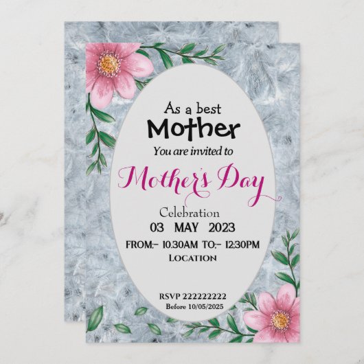 Moederdag-viering Kaart (Voorkant / Achterkant)