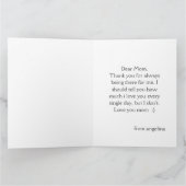 Moederdag viering kader sentimentele boodschap kaart (Binnen)