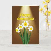 Moederdag Vieringkaart met Bloesem Kaart (Gele Bloem)