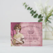 Moederdag Vintage Adverteren Glycerine Zeep Briefkaart (Staand voorkant)