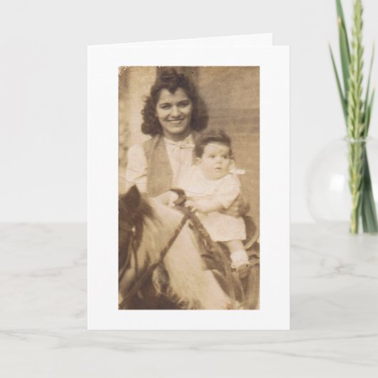 Moederdag Vintage Kaart (Voorkant)