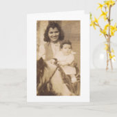 Moederdag Vintage Kaart (Gele Bloem)