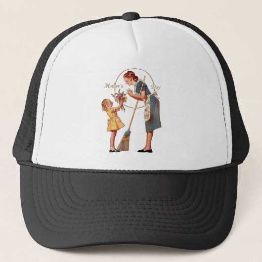 Moederdag Vintage Trucker Pet (Voorkant)
