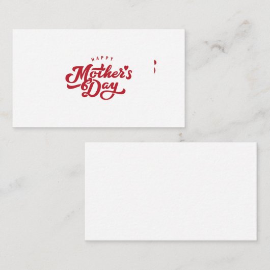 Moederdag Visitekaartje (Voorkant / Achterkant)