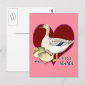 Moederdag: Viva Mama! Briefkaart (Voorkant / Achterkant)