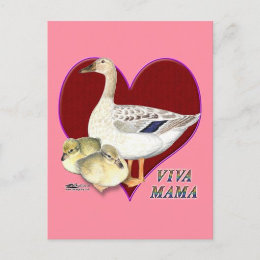 Moederdag: Viva Mama! Briefkaart (Voorkant)