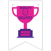 Moederdag vlaggenlijn banner 'Beste moeder ter wer (Eerste vlag)