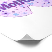 Moederdag Vlinder Bloemen Sticker Poster (Hoek)