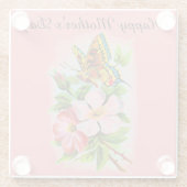 Moederdag Vlinder en Bloemen Onderzetter (Achterkant)