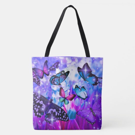 Moederdag Vlinders Boodschappentas Tote Bag (Voorkant)
