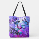 Moederdag Vlinders Boodschappentas Tote Bag (Achterkant)