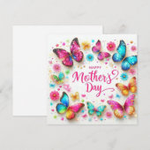 Moederdag Vlindervlinders Feestdagenkaart (Voorkant / Achterkant)