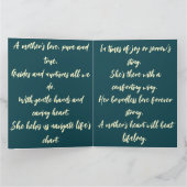 Moederdag Vloeistere, stijlvolle, aangepaste gedic Kaart (Binnen)