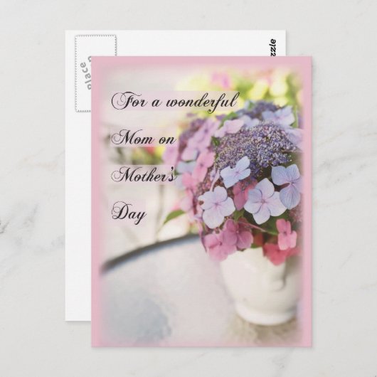 Moederdag Vloer op tabel Briefkaart (Voorkant / Achterkant)