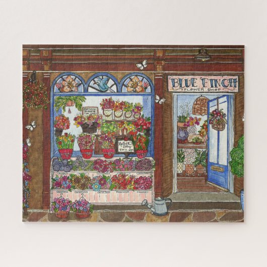 Moederdag Vloerwinkel Waterverf Legpuzzel (Horizontaal)