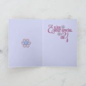 Moederdag VOEG JE FOTO'S TOE Daisy Chain Pink Kaart (Binnen)