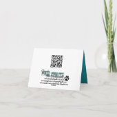 Moederdag - VOEG UW FOTO toe - Blauwe Fantasie Kaart (Achterkant)