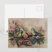 Moederdag Vogels Briefkaart (Voorkant / Achterkant)