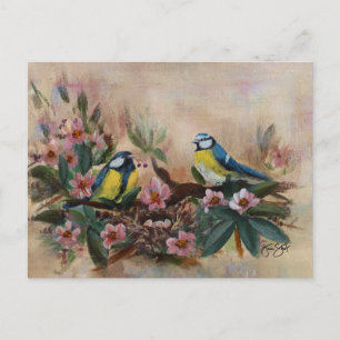 Moederdag Vogels Uitnodiging Briefkaart