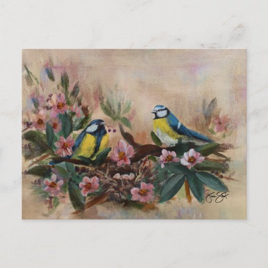 Moederdag Vogels Uitnodiging Briefkaart (Voorkant)