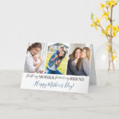Moederdag Voor altijd vriend 3 foto Kaart (Gele Bloem)