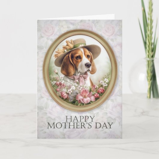 Moederdag voor Beagle Kaart (Voorkant)