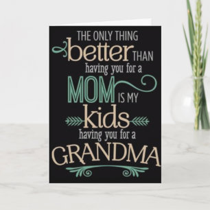 *MOEDERDAG* VOOR DE BESTE "MOM" EN "GRANDMOTHER" KAART