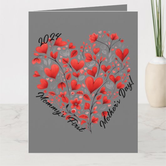 "Moederdag voor de eerste keer" Aanpasbare kaart (Voorkant)
