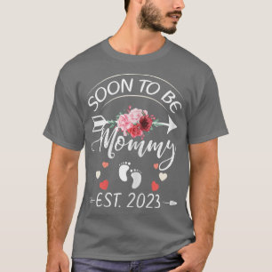 Moederdag voor de eerste keer dat mama snel zwange t-shirt