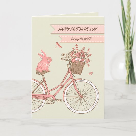 Moederdag voor de Ex Bloemen van de Fiets van de Kaart (Voorkant)