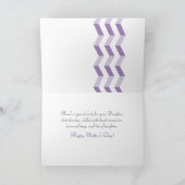 Moederdag voor Dochter Chevrons w/Antiek Lijst Kaart (Binnen)