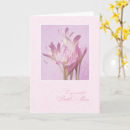 Moederdag voor geboorte mama kaart (Gele Bloem)