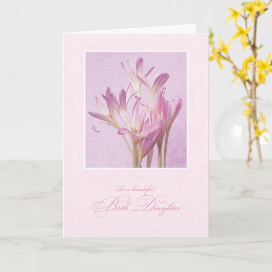 Moederdag voor Geboortedochter Kaart (Gele Bloem)