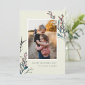 Moederdag voor geperste wilde bloemen kaart (Staand voorkant)