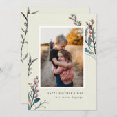 Moederdag voor geperste wilde bloemen kaart (Voorkant / Achterkant)