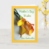 Moederdag voor Godmother, Calla Lilies Kaart (Gele Bloem)
