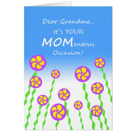 Moederdag voor Grandma MOMentous Occasion Pun (Voorkant)
