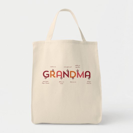Moederdag voor Grandma Personalized Canvas tas (Voorkant)