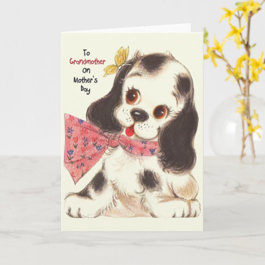 Moederdag voor grootmoeder Kaart (Gele Bloem)