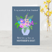 Moederdag Voor Grote Oma Vaas van Bloemen Kaart (Gele Bloem)