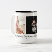 Moederdag voor het eerst Baby Mam Foto Tweekleurige Koffiemok (Voorkant links)