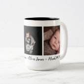 Moederdag voor het eerst Baby Mam Foto Tweekleurige Koffiemok (Voorkant rechts)
