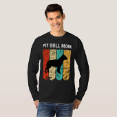 Moederdag voor hond Moeder Pit Bull mama T-shirt (Voorkant volledig)