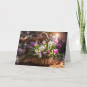 Moederdag voor Iedereen Algemeen Mand van Bloemen Kaart (Voorkant)