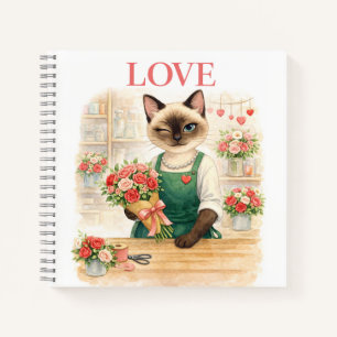 Moederdag voor kat moeder Siamese kat liefhebbers Notitieboek